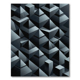 Geometric Grey Pyramid Area Rug
