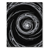 Cosmic Vortex Abstract Area Rug - Black White