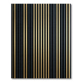 Modern Black Gold Vertical Stripe Area Rug