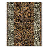 Brown Tan Leopard Print Southwestern Rug