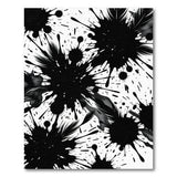Black White Ink Splatter Feather Area Rug