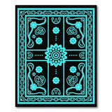 Teal Celtic Knot Mandala Area Rug