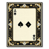 Ace of Spades Ornate Vintage Area Rug