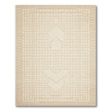 Beige Geometric Grid Arrow Area Rug