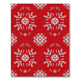Snowflake Red Snowflake Pattern Area Rug