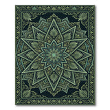 Ornate Green Mandala Persian Rug