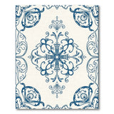 Elegant Navy Blue Ornate Floral Area Rug
