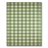 Green Gingham Checkered Rustic Farmhouse Area Rug