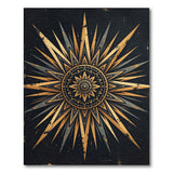 Golden Sun Mandala Geometric Rug