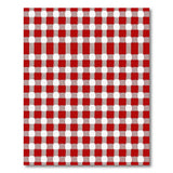 Rustic Red Gingham Checkered Area Rug