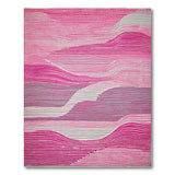 Vibrant Pink Vibrant Pink Wavy Abstract Area Rug
