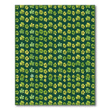 Lush Green Shamrock Pattern Area Rug