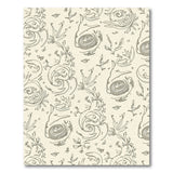 Swirling Floral Beige Area Rug