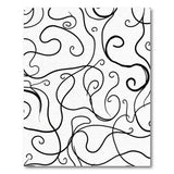 Black and White Black White Swirling Abstract Area Rug