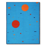 Modern Geometric Abstract Blue Area Rug