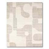 Abstract Area Abstract Neutral Beige Area Rug