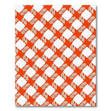 Vibrant Orange Geometric Check Area Rug