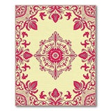 Red Ornate Floral Medallion Area Rug