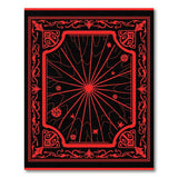 Ornate Red Skull Starburst Area Rug