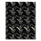 Black and White Elegant Black Damask Floral Area Rug