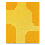 Vibrant Yellow Overlapping Geometric Shag Rug