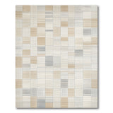 Beige and Neutral Beige Neutral Geometric Patchwork Area Rug