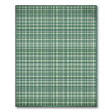 Rustic Farmhouse Classic Green Gingham Plaid Area Rug