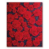 Vibrant Red Roses Area Rug
