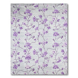 Purple Floral Grey Area Rug