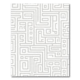 Grey Labyrinth Geometric Area Rug