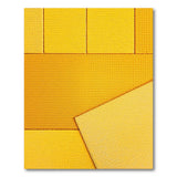 Layered Yellow Geometric Textured Area Rug