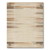 Brown and Tan Brown Tan Geometric Stripe Woven Area Rug
