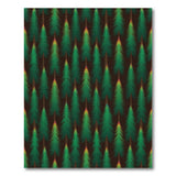 Green Pine Forest Rustic Area Rug