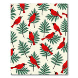 Red Cardinals on Fir Branches Area Rug