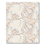 Swirling Abstract Beige Teal Area Rug