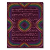 Rainbow Symphony Music Notes Area Rug