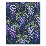 Purple Wisteria Cascading Floral Area Rug