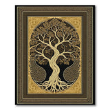 Gold Celtic Tree of Life Area Rug