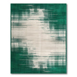 Emerald Green Abstract Streaks Area Rug