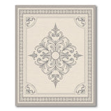 Beige Ornate Filigree Medallion Area Rug