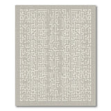 Maze Labyrinth Beige Area Rug