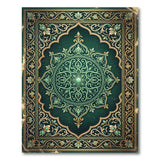 Green Ornate Emerald Green Persian Mandala Rug