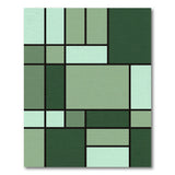Serene Green Geometric Abstract Rug