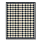Rustic Farmhouse Check Black White Buffalo Check Area Rug