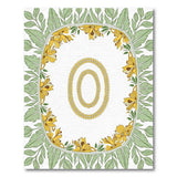 Yellow Floral Oval Frame Area Rug