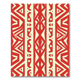 Bold Red Geometric Heritage Tribal Rug