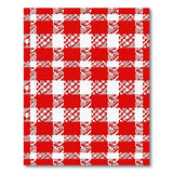 Bold Red White Checkered Star Pattern Area Rug