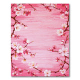 Floral Vintage Pink Cherry Blossom Floral Area Rug