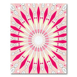 Pink Pink Mandala Geometric Area Rug