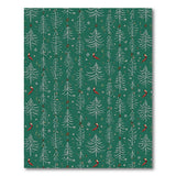 Festive Green Pine Forest Rug with Cardinals